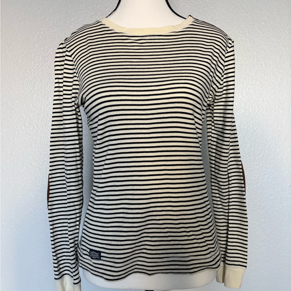Ralph Lauren Striped Black and Cream Sweater